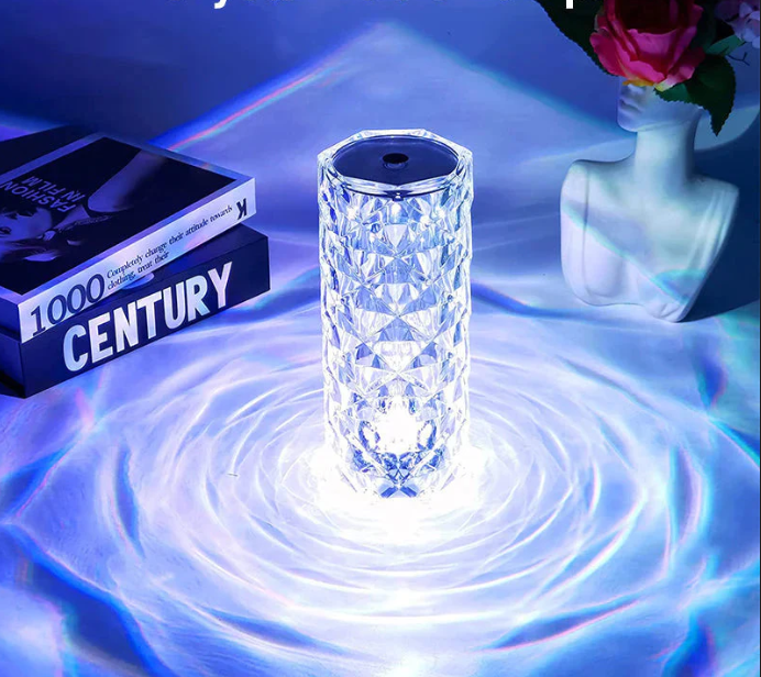 16 Color Changing Rose Crystal Diamond Table Lamp